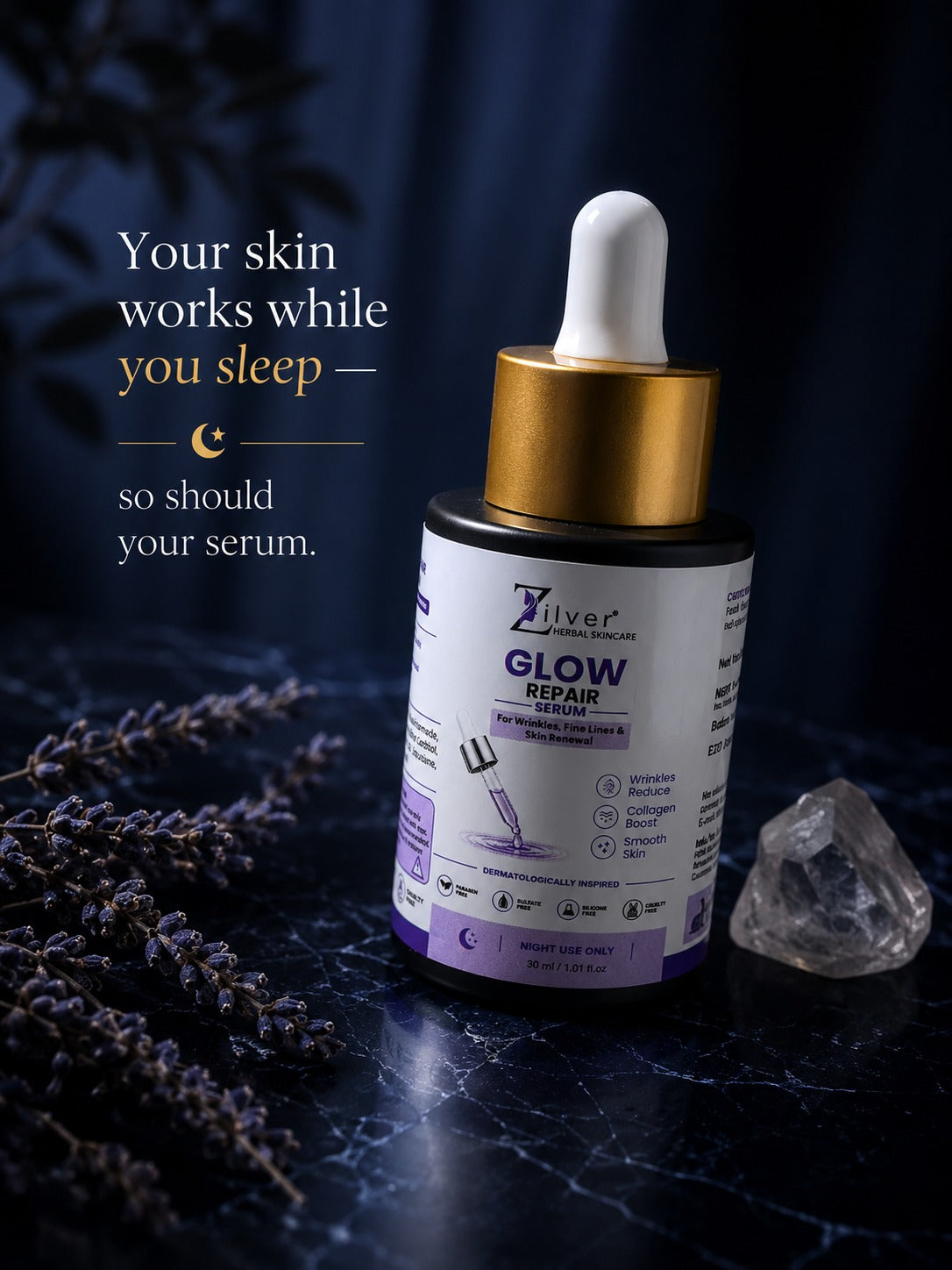 Zilver Glow Repair Serum – For Wrinkles, Fine Lines & Skin Renewal